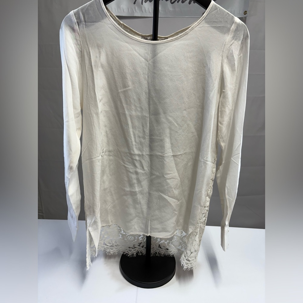 Falcon and Bloom White Lace Back Women's Top